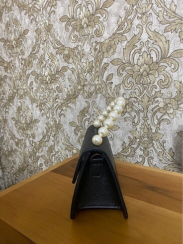 Beden İncili detaylı çanta