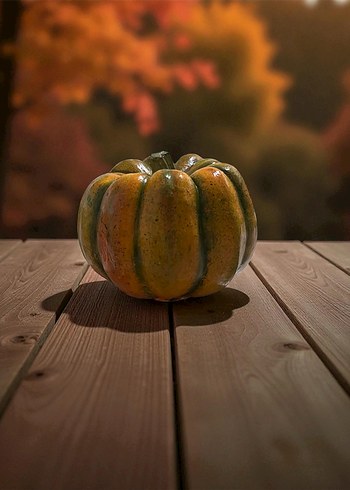 Koyu Turuncu Kabak Figürü - Görsel 2