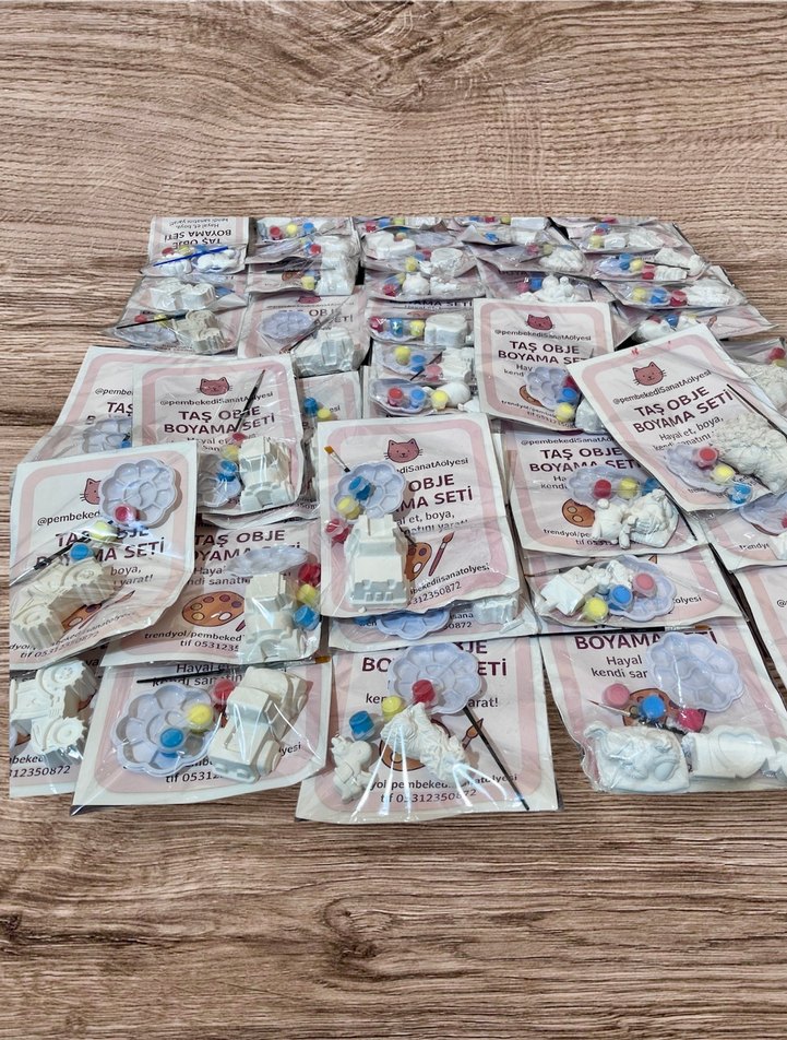 Bohem Taş Obje Boyama Seti - Görsel 2