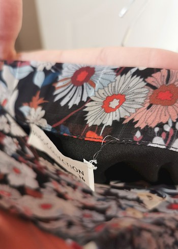 Çiçek Desenli Bohem Düğmeli Midi Etek - Görsel 6