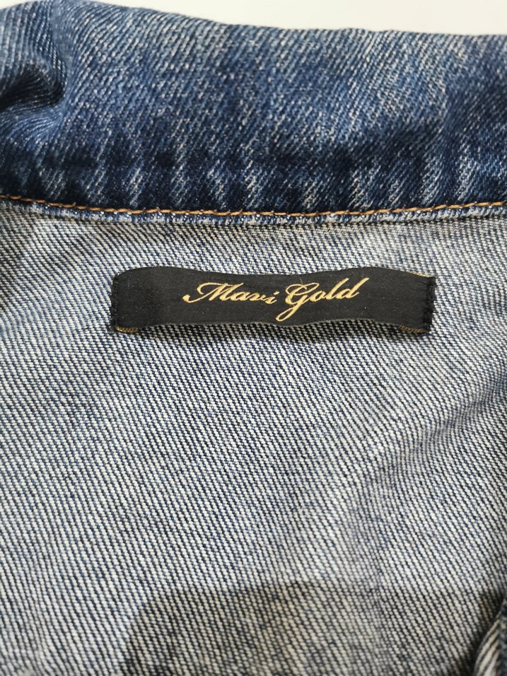 Düğmeli Mavi Kadın Kot Ceket - Görsel 4