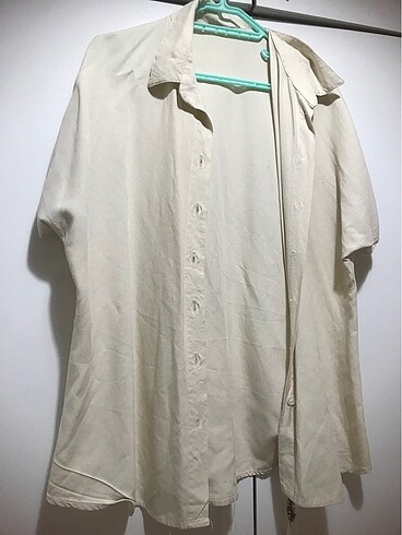 xl Beden OVERSIZE KREM GÖMLEK