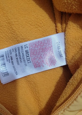 Sarı Kapüşonlu Unisex Çocuk Mont - Görsel 4