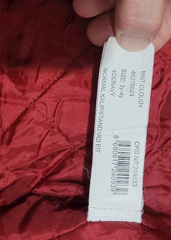 Düğmeli Lacivert Erkek Çocuk Kaşe Mont - Görsel 3