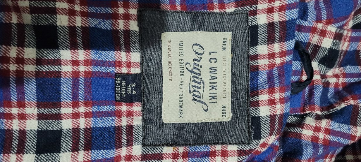 Düğmeli Lacivert Erkek Çocuk Kaşe Mont - Görsel 2