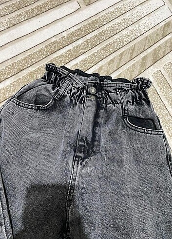 Diğer Beli lastikli mom Jean boyfriend pantolon