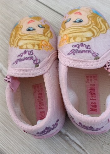 Kız Çocuk Pembe Baskılı Fermuarlı Ev Terliği - Görsel 4