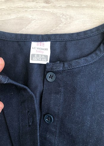 LC Waikiki Kız Çocuk Lacivert Denim Kolsuz Tulum