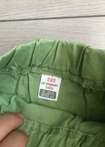 LC Waikiki Yeşil Keten Fırfırlı Bohem Kız Eteği