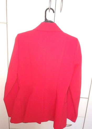 IPEKYOL Kırmızı Kadın Düğmeli Blazer Ceket - Görsel 5