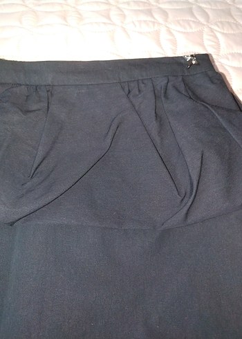 Drapeli Siyah Uzun Etek - Görsel 4