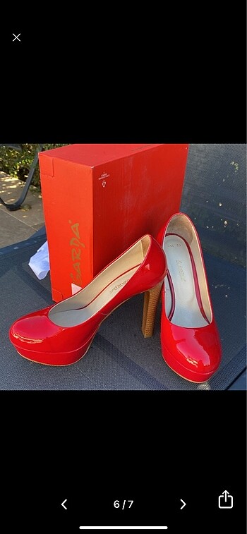 Deichmann Deichmann Kırmızı platform ayakkabı
