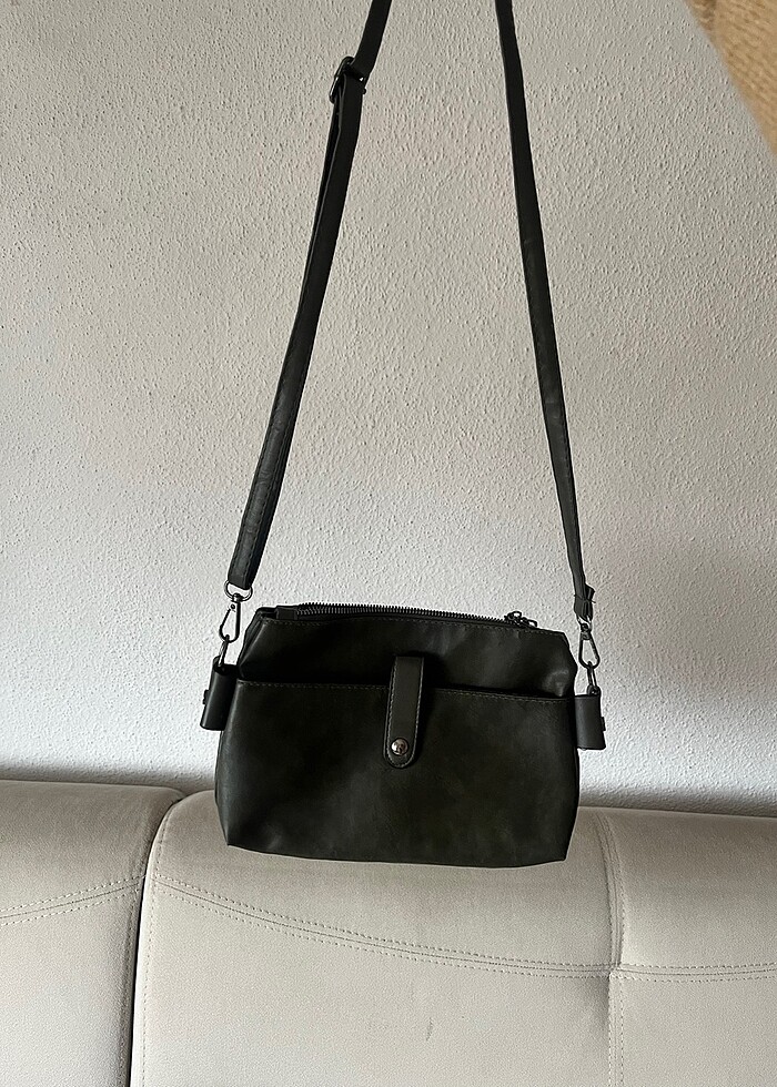 Saplı yeşil çanta - Görsel 2