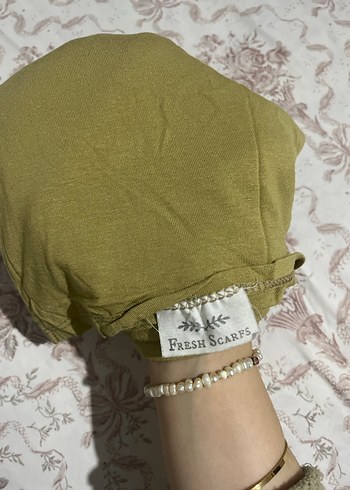 Freshscarfs yağ yeşili penye şal - Görsel 2