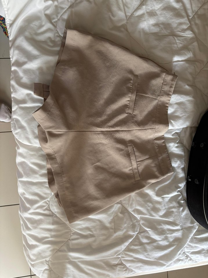 Bej KetenPilili Midi Etek - Görsel 2