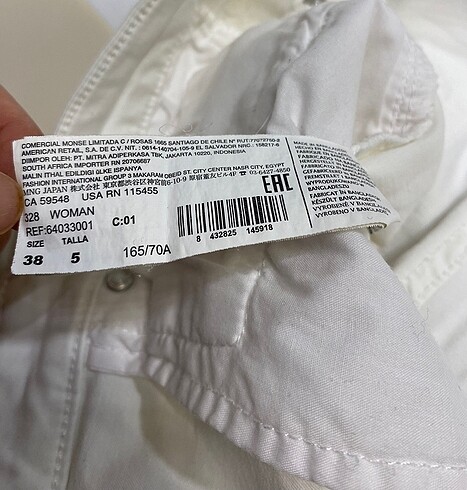 38 Beden beyaz Renk Mng marka esnek kumaş pantolon