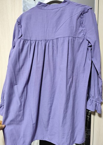 Mor Fırfırlı tunik kadın - Görsel 3