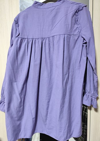 Mor Fırfırlı tunik kadın - Görsel 4