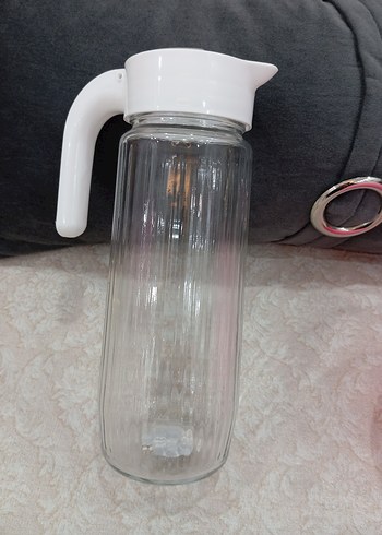 Beyaz Kapaklı Cam Sürahi - Görsel 2