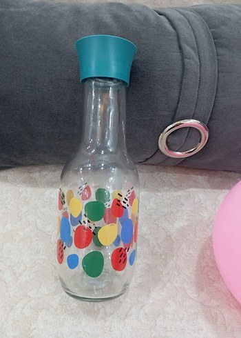 Renkli Desenli Cam Sürahi - Görsel 2