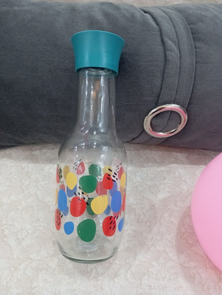 Renkli Desenli Cam Sürahi - Görsel 2