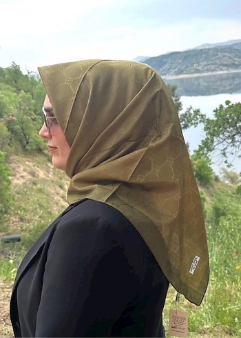 Hint ipek monogram eşarp - Görsel 5