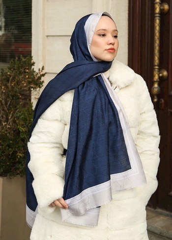 Hint ipek monogram şal - Görsel 4