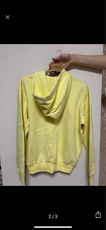 H&M HM Soft Sarı Sweatshirt