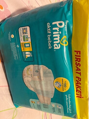 4 Beden: 7-18 kg Beden Renk Prima aktif bebek bezi
