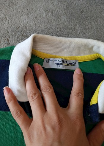 38 Beden yeşil Renk bayan fenerium Yeşil Kısa Kollu Polo Tişört