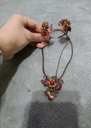 Renkli Boncuklu Bohem Midi Kolye ve bilezik - Görsel 4