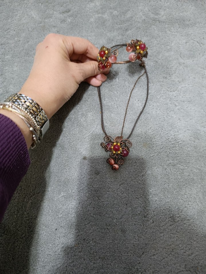 Renkli Boncuklu Bohem Midi Kolye ve bilezik - Görsel 2