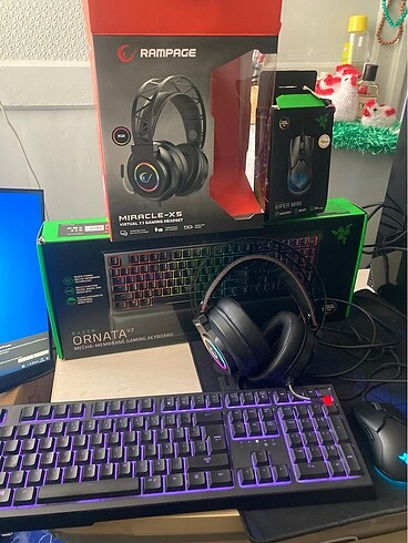 Razer Razer Klavye Maus Rampage kulaklık