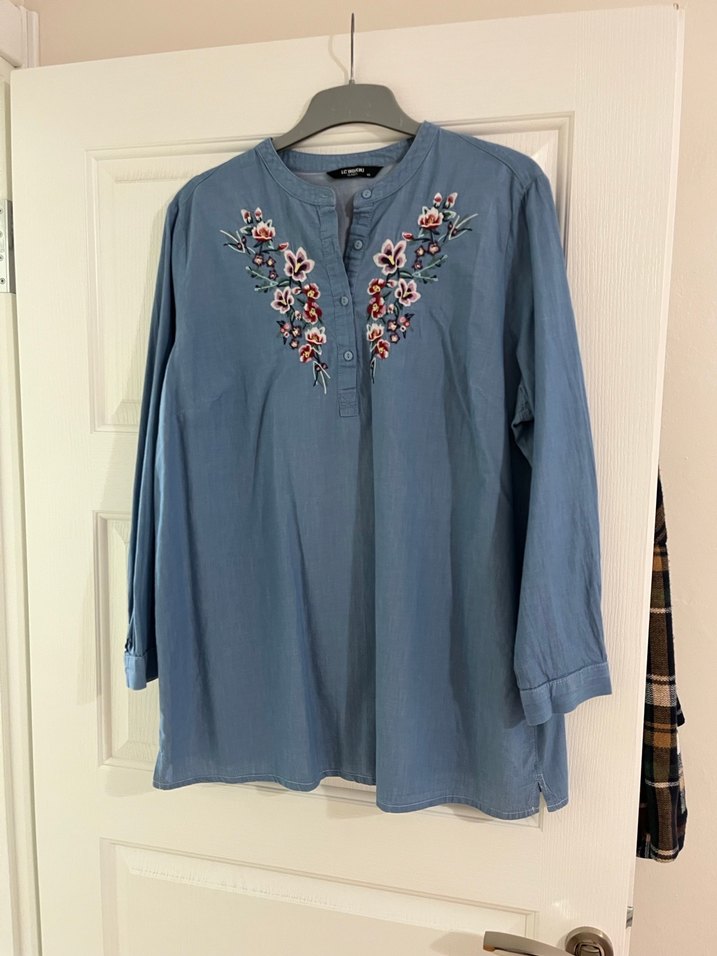 Nakışlı Düğmeli Bohem Kadın Gömlek - Görsel 2