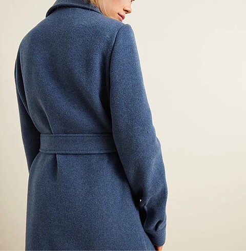 Adl lacivert kaşe kaban - Görsel 2