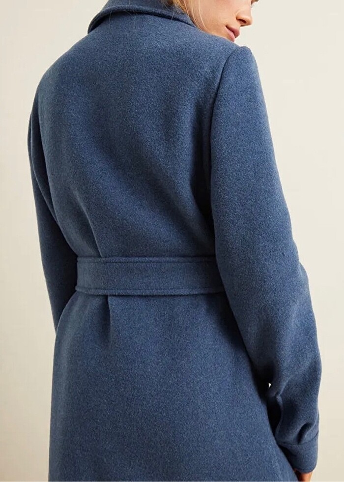 Adl lacivert kaşe kaban - Görsel 2