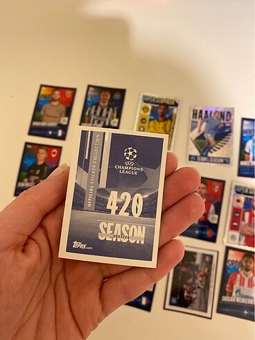  16 tane futbol kartlı sticker