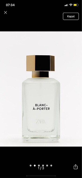 Zara Blanc A Porter Parfüm