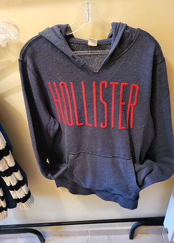 m Beden gri Renk Hollister Gri Kapüşonlu Sweatshirt