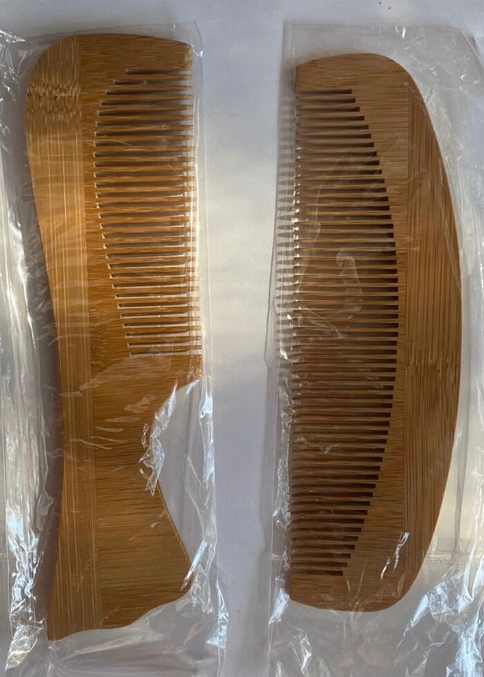 İki adet Bambu Saç Tarağı Ahşap Tarak - Görsel 4