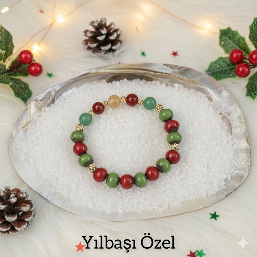 Renkli Boncuklu Bohem Kadın Bileklik Sitrin Aventurin Akik - Görsel 2