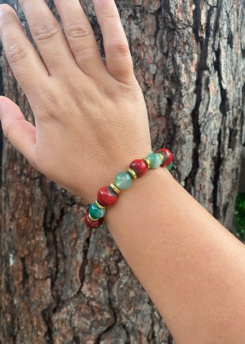 Yılbaşı Hediye Doğal Taş Akik Bileklik - Görsel 5