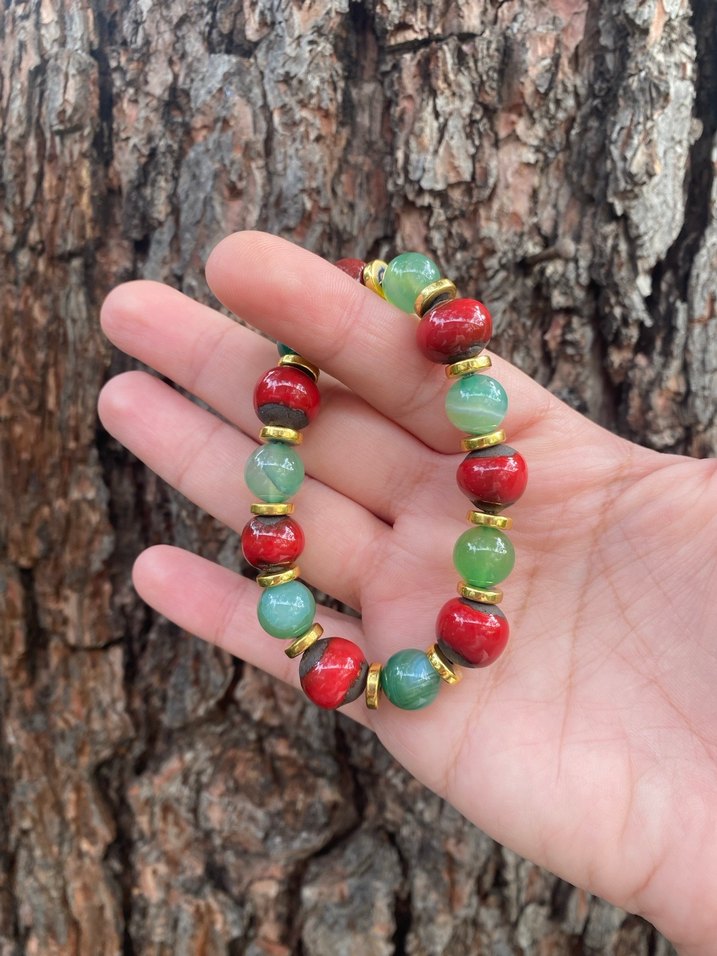 Yılbaşı Hediye Doğal Taş Akik Bileklik - Görsel 4