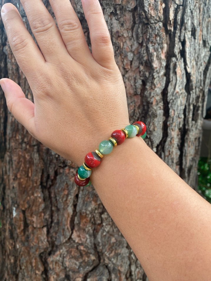 Yılbaşı Hediye Doğal Taş Akik Bileklik - Görsel 5