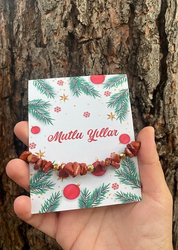 Yılbaşı Hediye Bileklikler Doğal Taş Sitrin Jasper Aventurin - Görsel 9