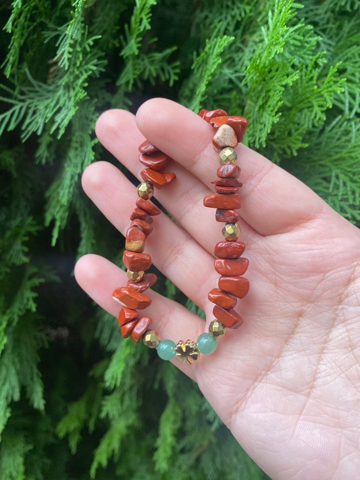 Yılbaşı Hediye Bileklikler Doğal Taş Sitrin Jasper Aventurin - Görsel 2