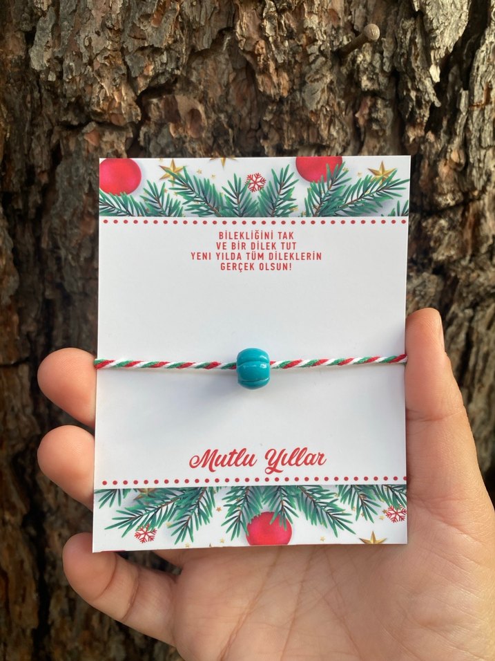 Yılbaşı Hediye Şans Bileklik Martenitsa Yeni yıl - Görsel 3