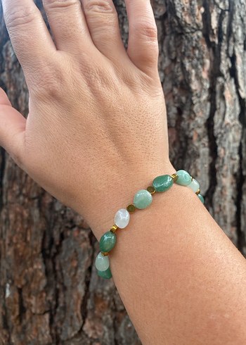 Aventurin Doğal Taş Bileklik Yılbaşı Hediye Şans Taşı - Görsel 4