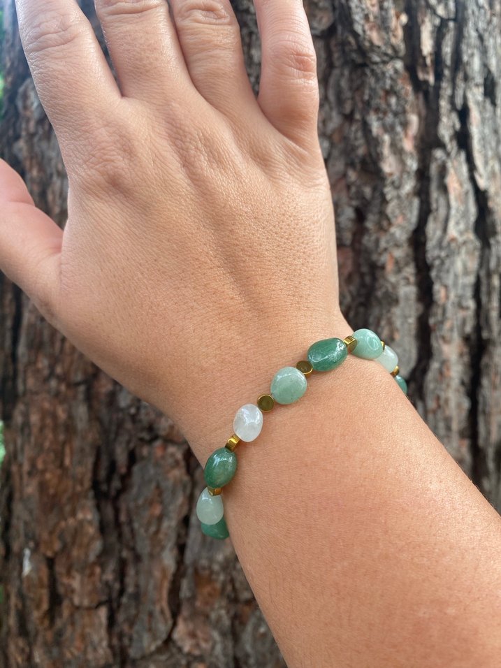 Aventurin Doğal Taş Bileklik Yılbaşı Hediye Şans Taşı - Görsel 4