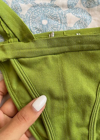 s Beden Yeşil Strappy Bikini Takımı
